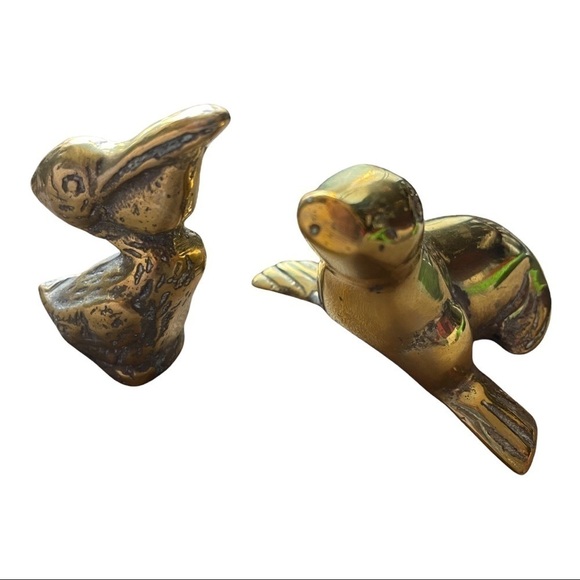 Vintage brass pelican & seal ocean figurines 2.5” tall. - Picture 2 of 8